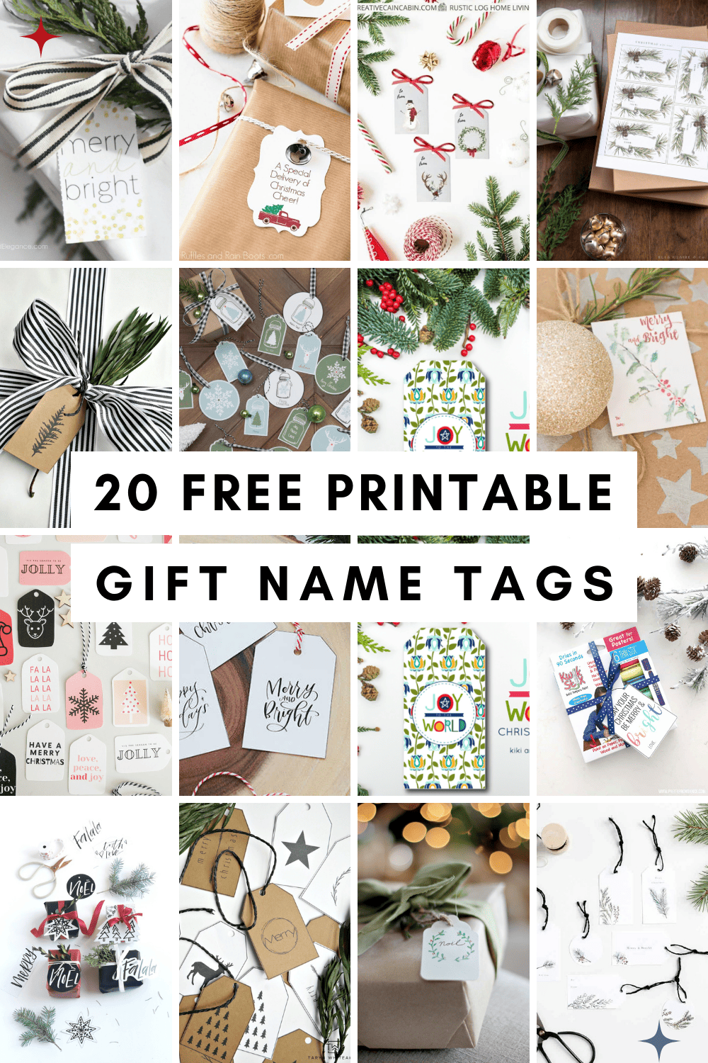 20 FREE Printable Christmas Gift Tags