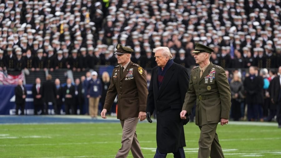 Trump attends, handles coin toss at Army-Navy college football game