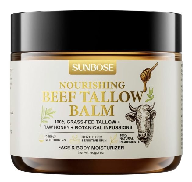 Grass-Fed Beef Tallow Balm with Honey & Beeswax only $13.49!