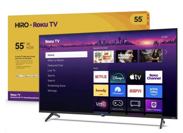 *HOT* Hiro 55″ Smart LED Television with Roku TV only $169.99 shipped!