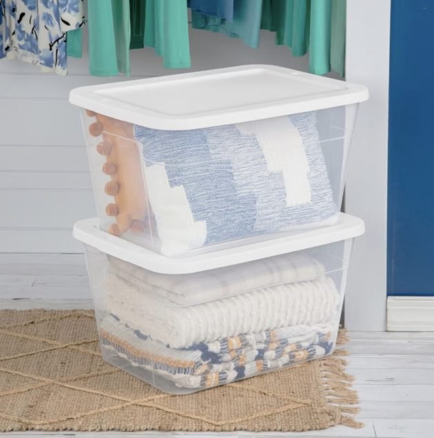 Storage Box with Lid, 56 qt only $4.90, plus more!