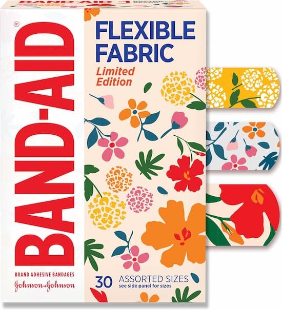 Band-Aid Flexible Fabric Adhesive Bandages 30-Count (Wildflower) only $1.46 shipped!