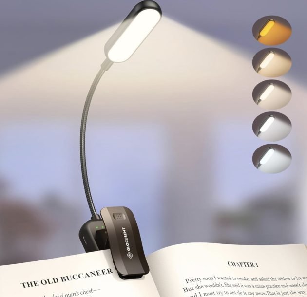 Glocusent 20 LED Mini Book Light only $5.39!