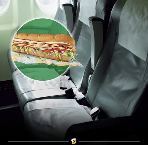 Free $20 Subway Gift Card for Middle Seat Passengers on January 27th!