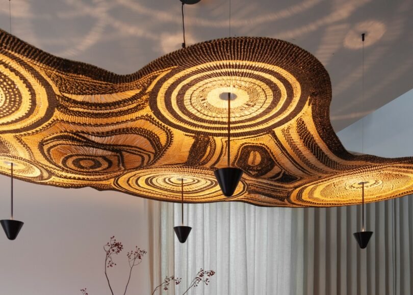 These Lamp-Tapestries Are Rooted in Basket-Weaving Traditions in Ghana