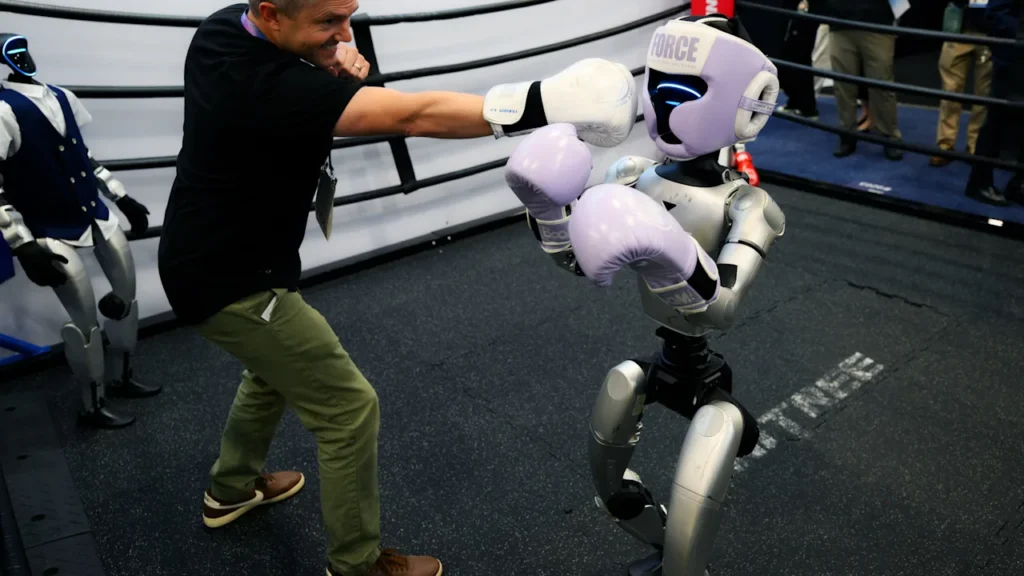 I boxed a robot at CES. It wasn’t afraid to go low.