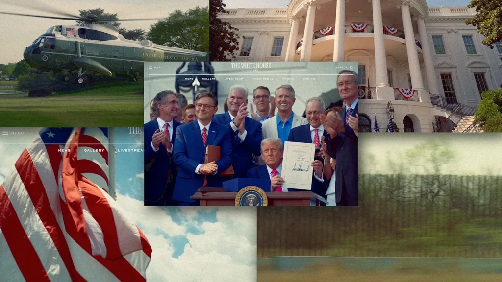 Trump turned the White House website into a personal action hero reel