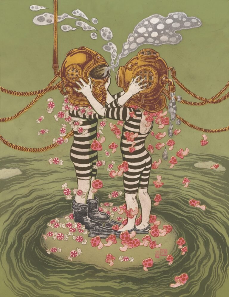 Playful, Enigmatic Narratives Shape Yuko Shimizu’s Action-Packed Illustrations