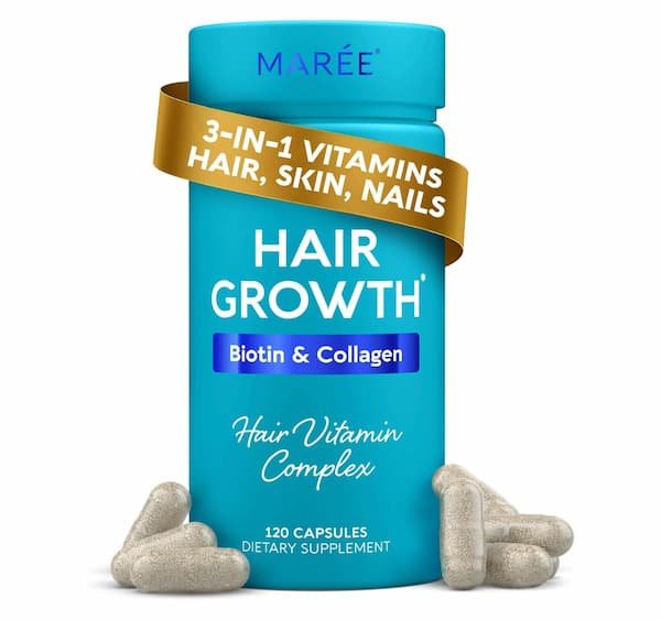 Maree Hair Growth Biotin & Collagen Supplement, 120-Count only $9.49 shipped!