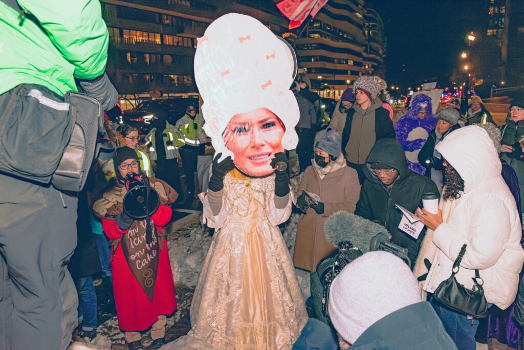 Protesters Dressed as Marie Antoinette Roast “Melania” Film at Kennedy Center