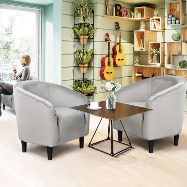 Renwick Modern Upholstered Tub Chairs, Set of 2 only $157 shipped!