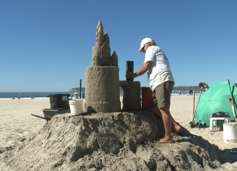 'Sandcastle Man' banned from California hotel property over 'political' quote