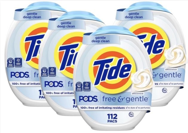 FOUR Tide PODS Laundry Detergent Pacs (112 Count) only $13.96 each, shipped!