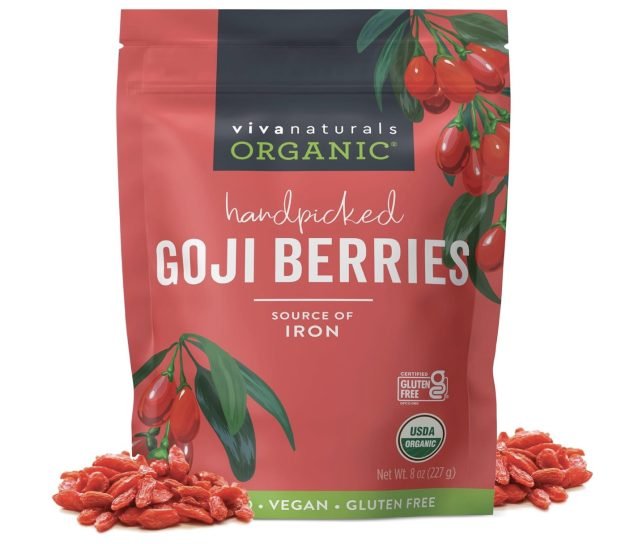 Viva Naturals Organic Dried Goji Berries, 8 oz only $7.62 shipped!