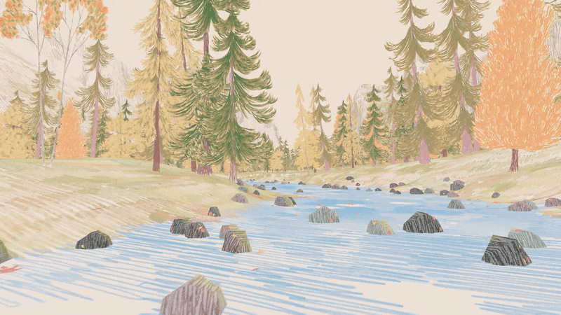 Journey Through Autumn and Winter in Robinsson Cravents’ Hand-Drawn ‘Yosemite’