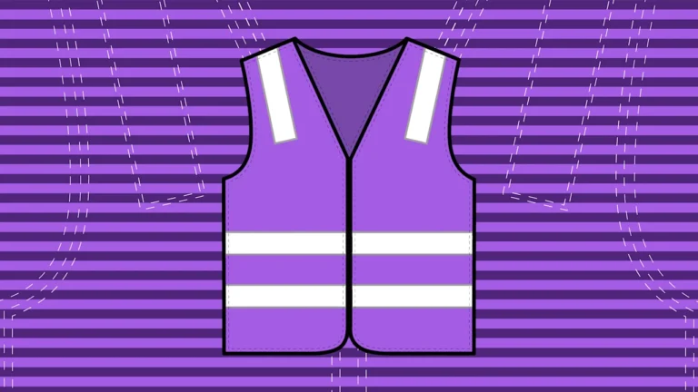 There’s a new entry in the visual language of ICE raids: Purple vests