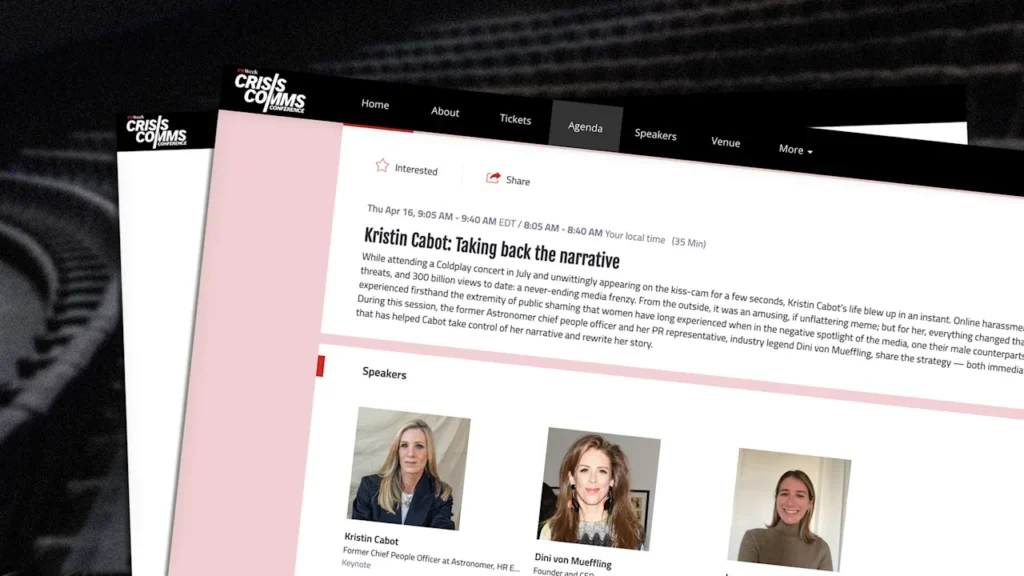 The HR exec from the Coldplay kiss cam incident is headlining a crisis PR conference