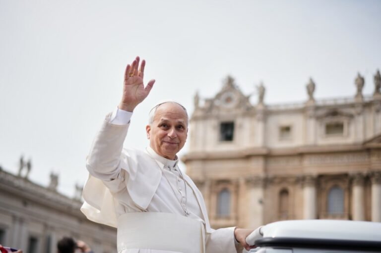 The American president meets the American pope
