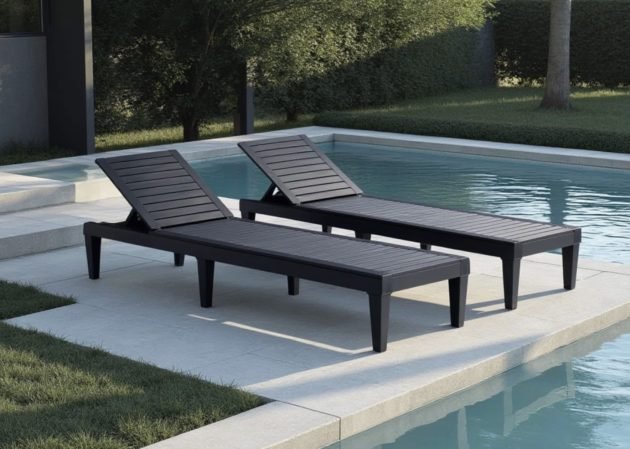 Adjustable Outdoor Polyresin Chaise Lounge Chairs (Set of 2) only $168.99 shipped!