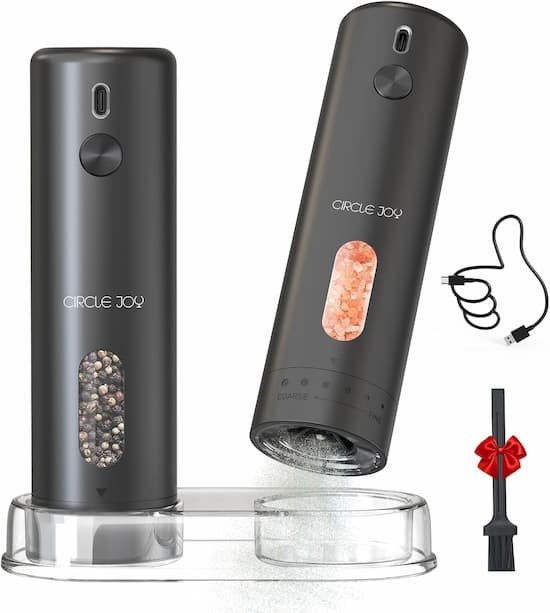 Rechargeable Electric Salt and Pepper Grinder Set only $11.99 (Reg. $30!)