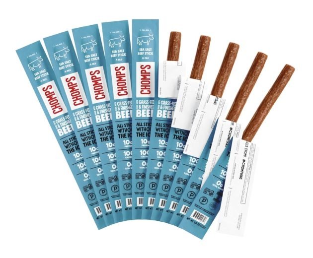 Chomps Grass-Fed Sea Salt Beef Jerky Snack Sticks (10-Pack) only $15.97 shipped!