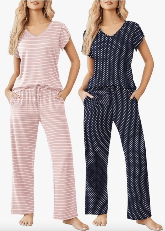 Ekouaer Women’s Pajamas Short Sleeve Sleepwear Set (2 pack) only $19.99, plus more!