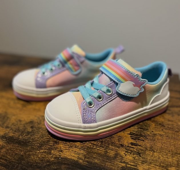 Girls’ Rainbow Ombre Hook-and-Loop Sneakers only $15.99 shipped (Reg. $30!)