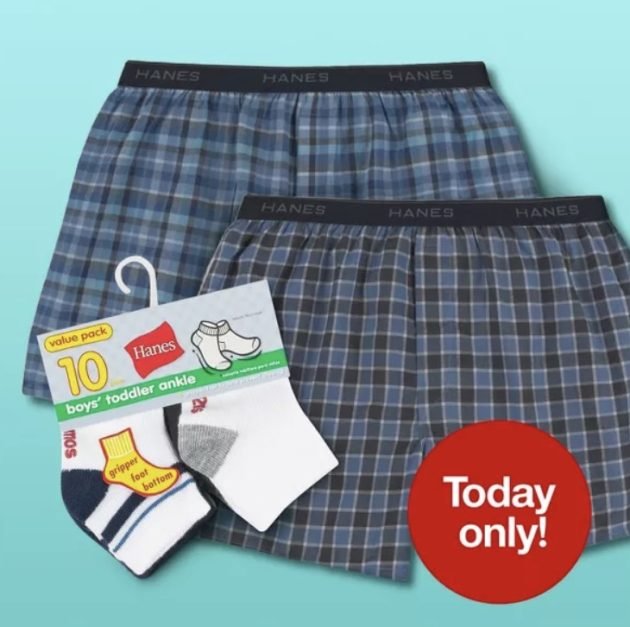 Buy One, Get One Free Hanes Socks & Underwear at Target {Today Only!}
