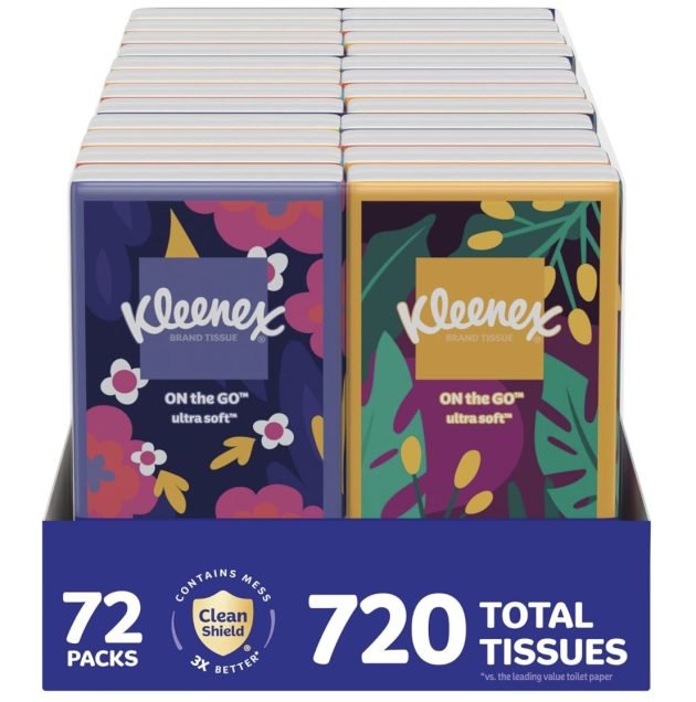 Kleenex On-The-Go Facial Tissues, 72 On-The-Go Packs only $15.05 shipped!