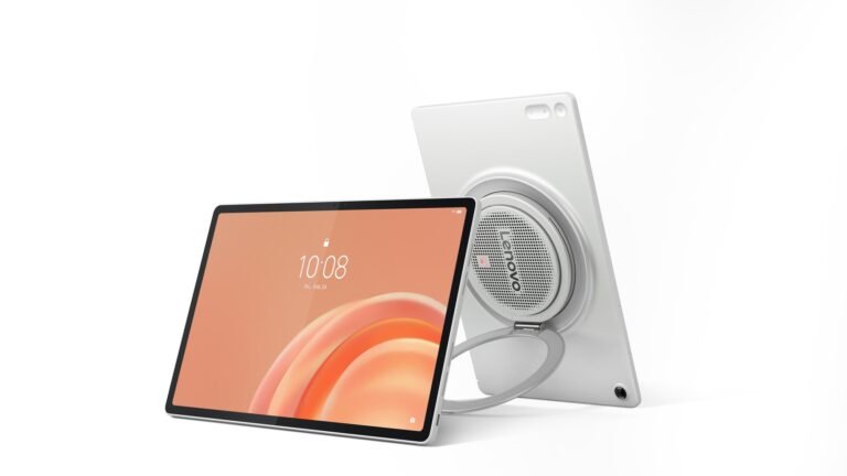 Lenovo put a giant speaker in the middle of this tablet and we actually don’t hate it