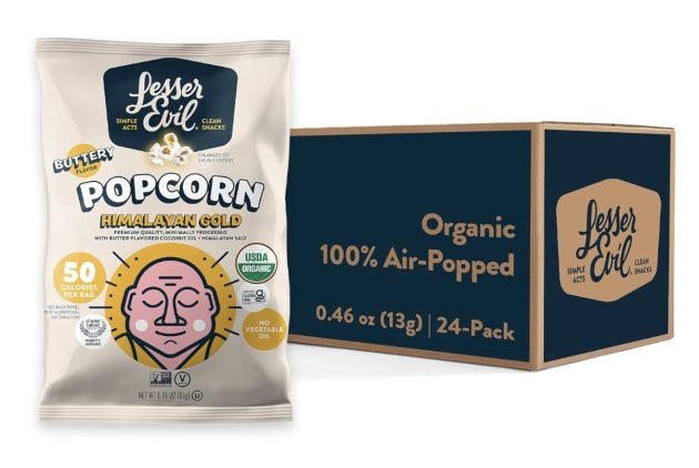 *HOT* LesserEvil Himalayan Gold Salt Organic Popcorn, 24 count only $6.82 shipped!