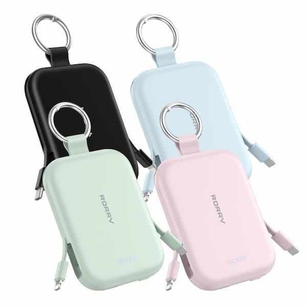 Rorry 3-in-1 Portable Charger with Built-In Cables as low as $17.49 with free Prime shipping!
