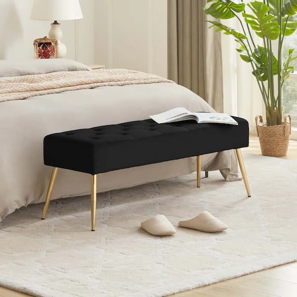 Tufted Velvet Bench only $51.99 shipped! {Today Only}