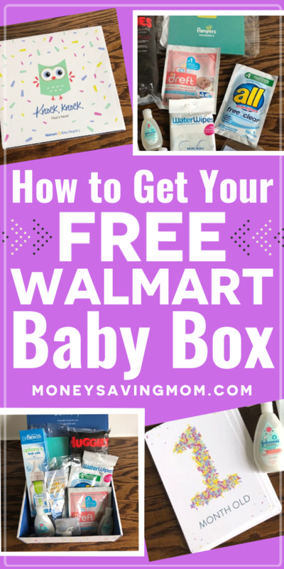 FREE Walmart Baby Registry Box