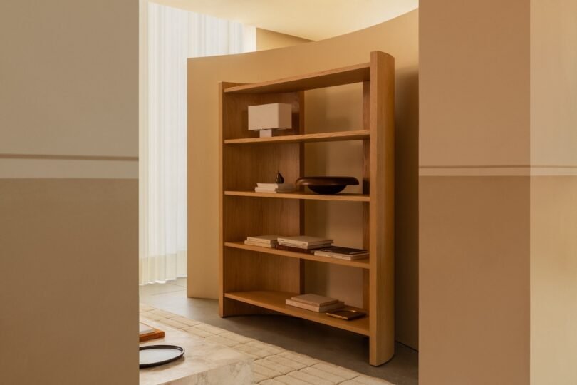 Crescent Shelving Commemorates Colin King’s First Furniture Piece for Audo