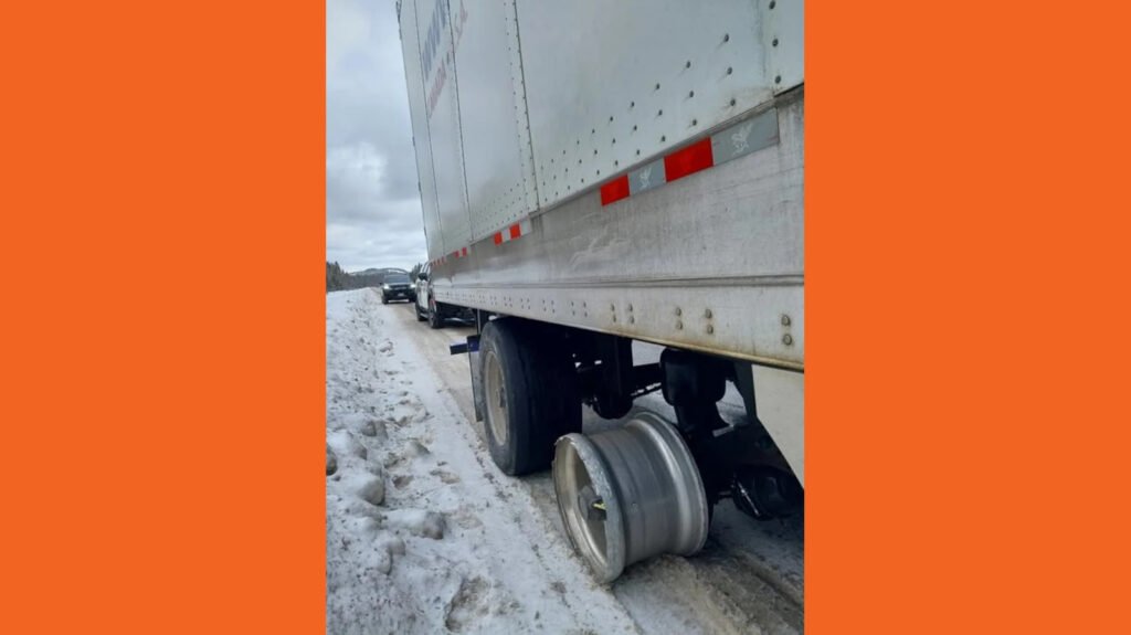 Truck Driver Pulled Over After Driving Over 62 Miles With A Tire Missing