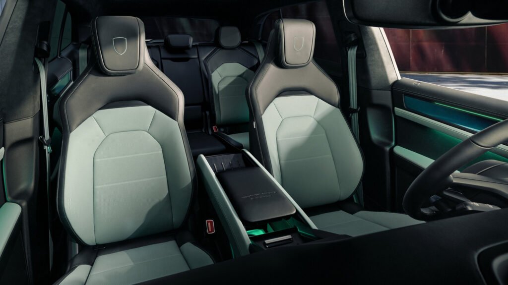 Porsche Reveals Mid-Range 657-HP Cayenne S Electric, Which Is Nice, But Wow Look At The New Green Interior Style Package