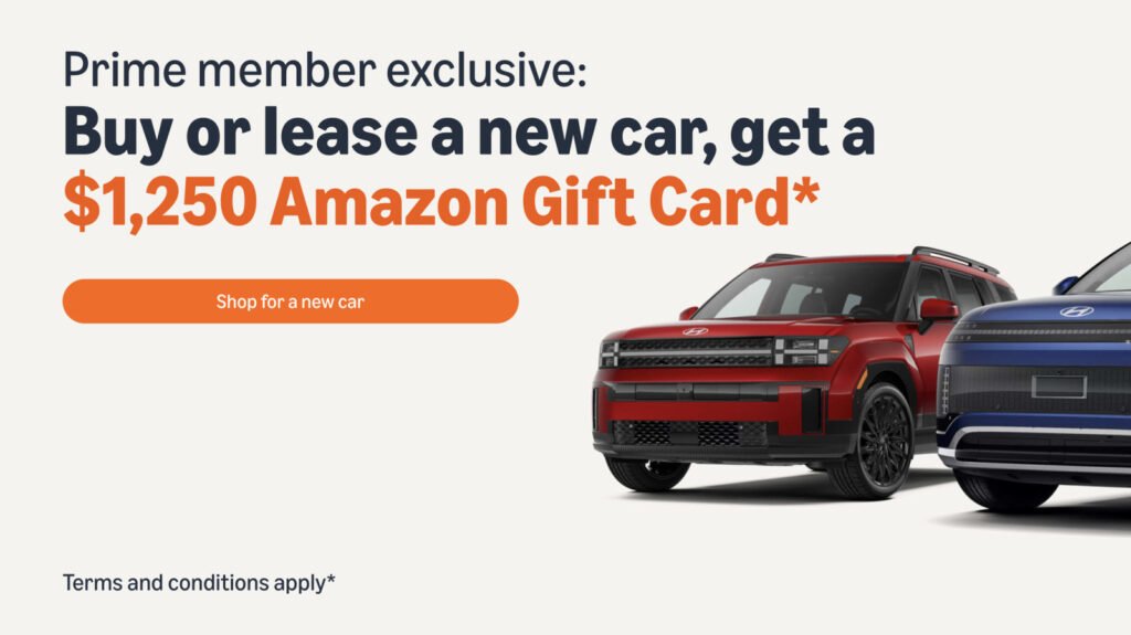 Amazon Autos Will Throw In A $1,250 Gift Card If You Buy A New Car Through Them
