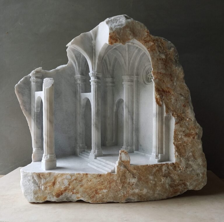 Historic Architecture Emerges from Stone in Matthew Simmonds Ethereal Sculptures