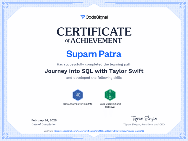 Learning SQL with Taylor Swift on CodeSignal: A Review