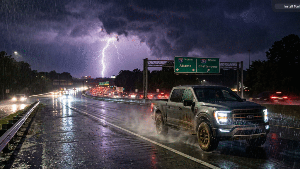 Severe Storm Warning: Intense Thunderstorms, Damaging Winds & 4+ Inches Of Rain Threaten Southern Highways