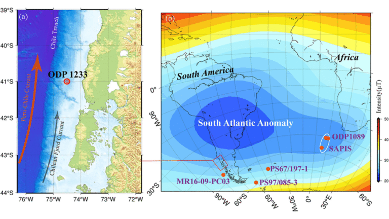 How Sediment Magnetism Captures the South Atlantic Anomaly