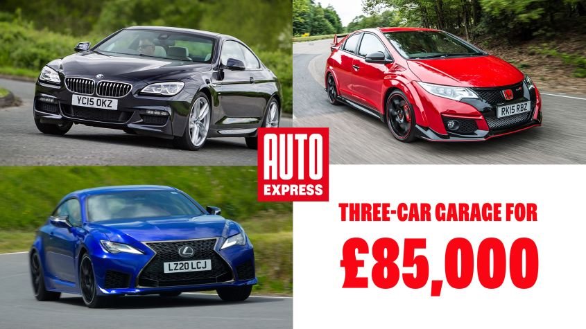 Three-car garage: Used BMW 6 Series, Lexus RC F and Honda Civic Type R for under £85,000