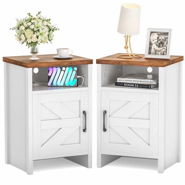 Farmhouse Nightstands (Set of 2) only $87.99 shipped! {Today Only}