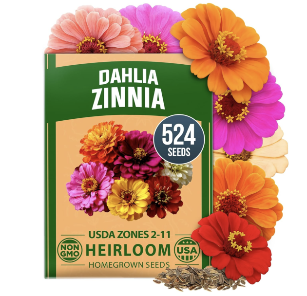 Zinnia Dahlia Seeds Pack only $6.99!