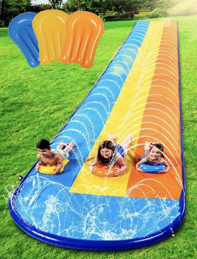 Sloosh Triple Water Slide with 3 BodyBoards only $29.99 shipped!
