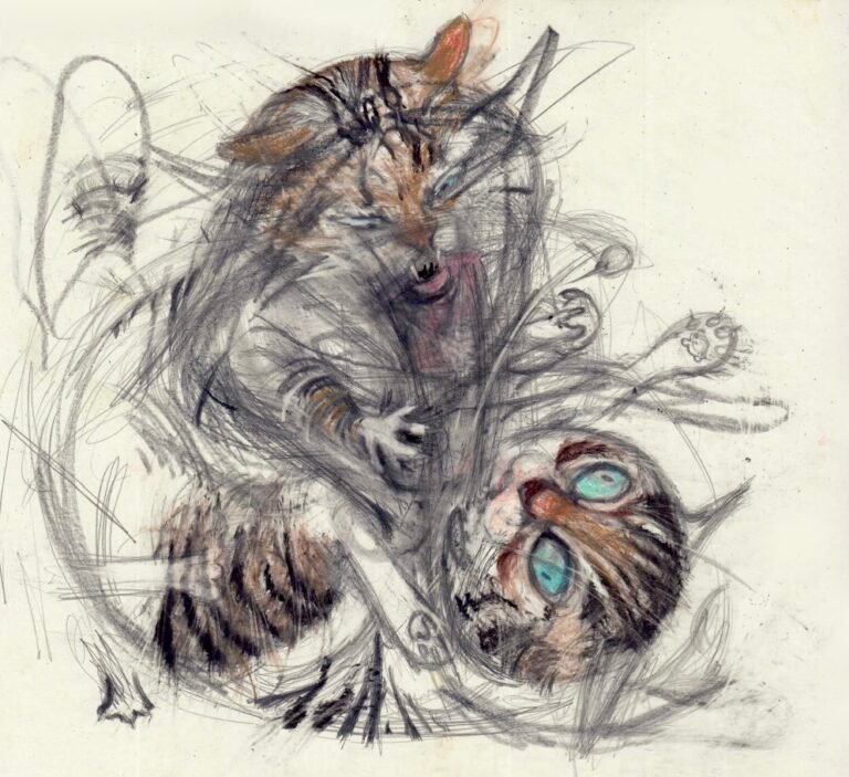 Anarchic Cats Are Ensnared in Chaos in Léo Forest’s Dynamic Drawings