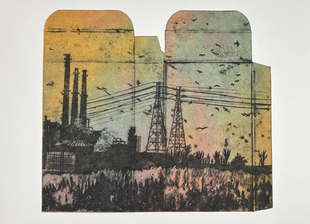 Rachel Mentzer Transforms Discarded Cartons into Dusky Collagraphs