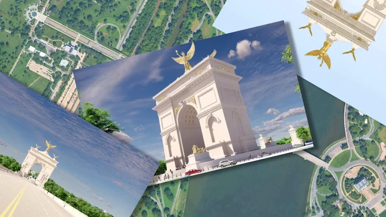 Why Trump’s proposed gilded arch is so tall