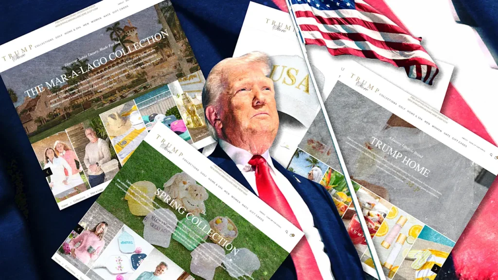 The Trump Store isn’t shy about hawking merch. It’s paying off like never before